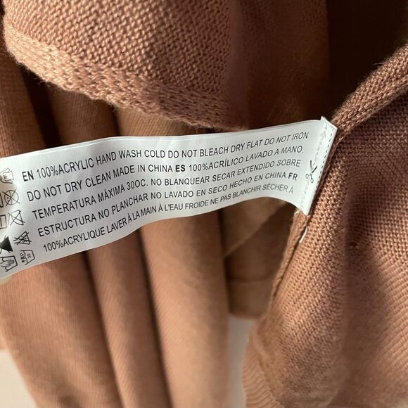 Forever 21 NWT Rose Pink Acrylic Waterfall Open-Front Cardigan Size M - Picture 4 of 11